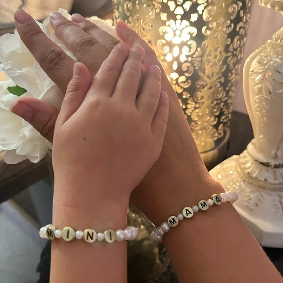 MAMA &‎ mini pearl Bracelet set - Picture 2 of 3